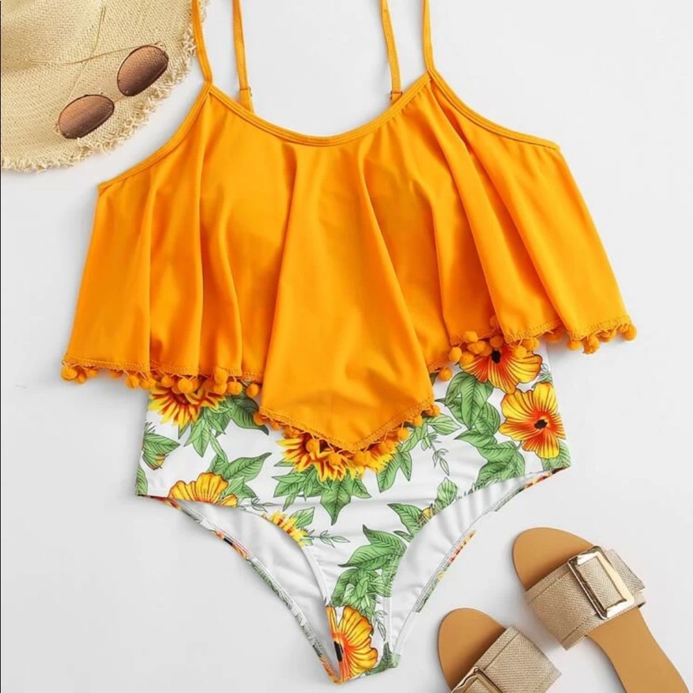 Plus Size One Piece Swimsuit.